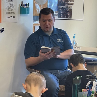 Local businesses, Junior Leader Reader and FOBBL brought local volunteers into HES to read books to classes and send home a book with each student.