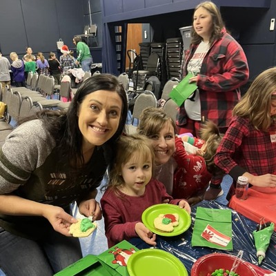 Cookie decorating at The Grinch