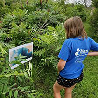 Families walk the trails and read a book together.