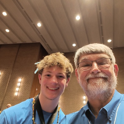 Kansas State Lions Band Camp Student with Lion Terry