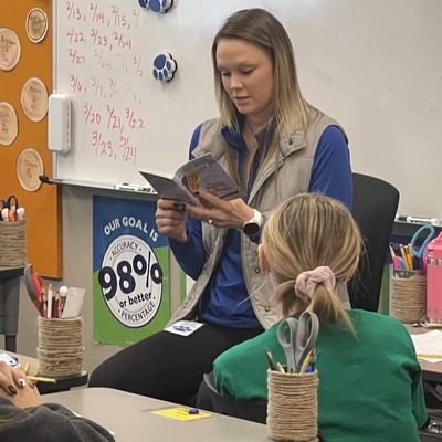 Local businesses, Junior Leader Reader and FOBBL brought local volunteers into HES to read books to classes and send home a book with each student.