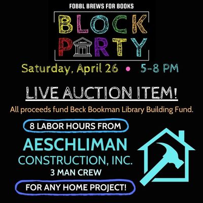 2025 Brews for Books Live Auction Donation